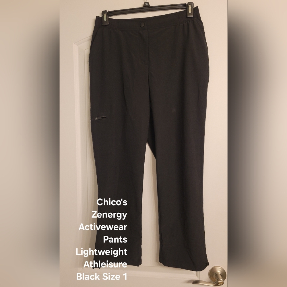 Chico's Zenergy Activewear Pants Lightweight Athleisure Black